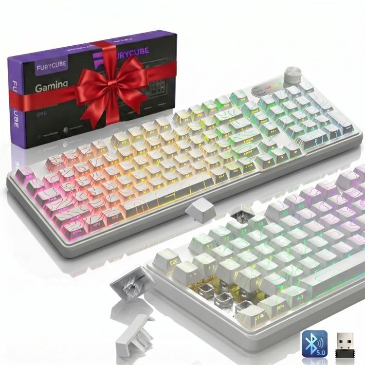 Tastatură Wireless FURYCUBE, Albă