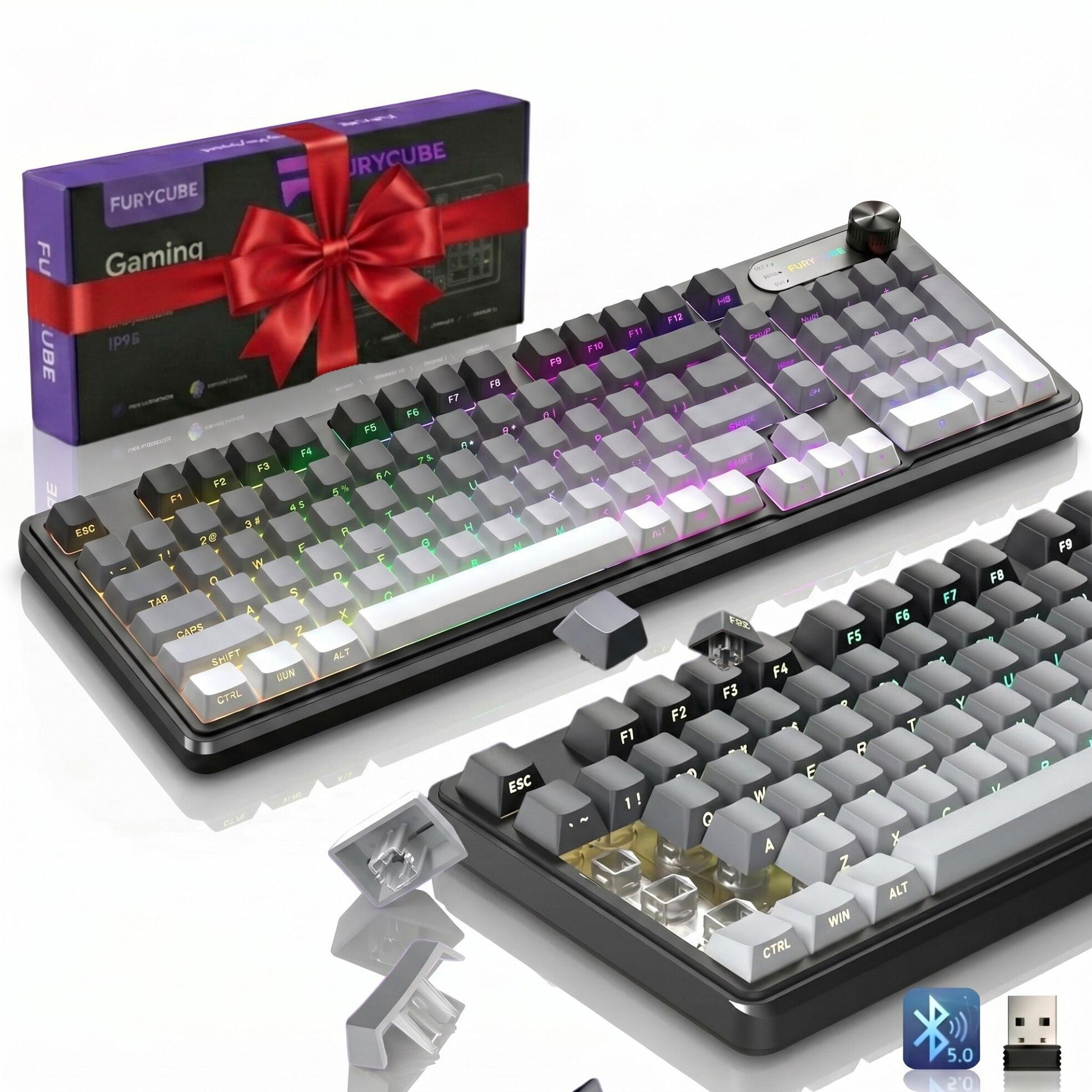 Tastatură Wireless FURYCUBE, Neagră