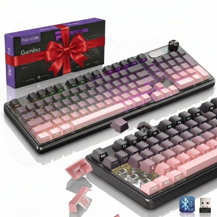 Tastatură Wireless FURYCUBE, Roz