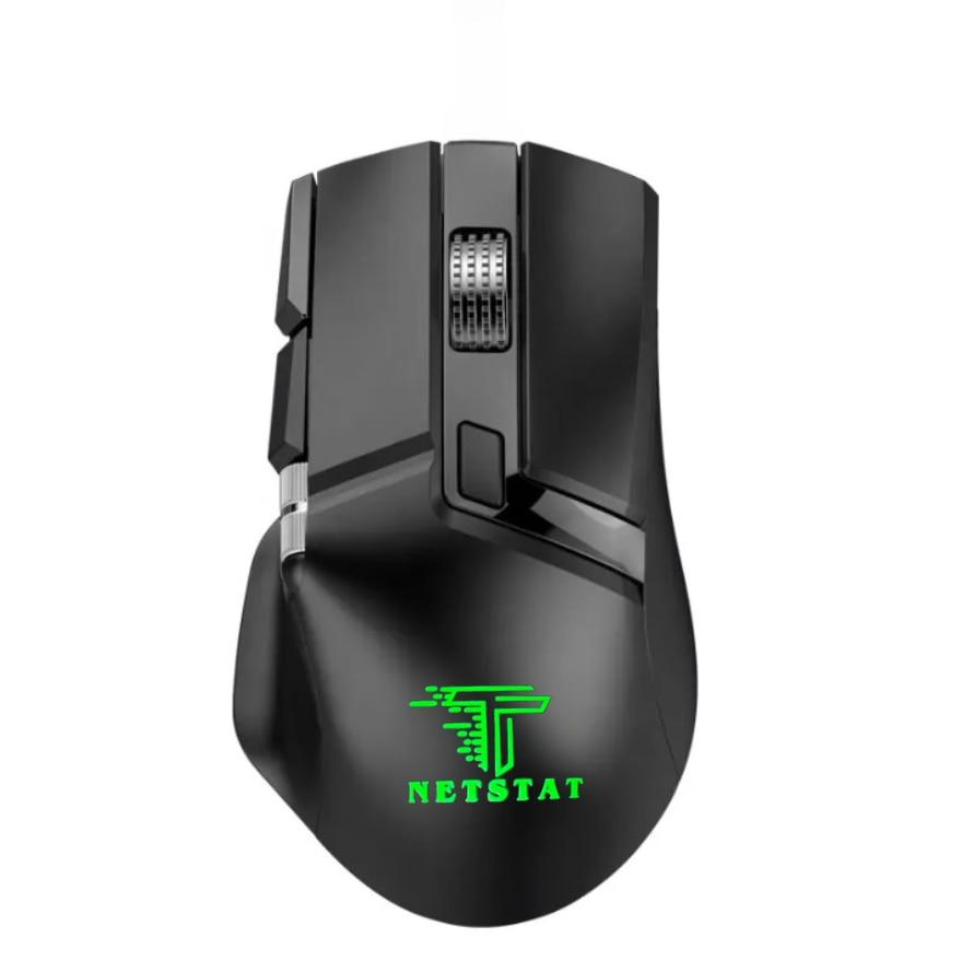 Mouse Wireless NETSTAT, 2-Scroll, Negru