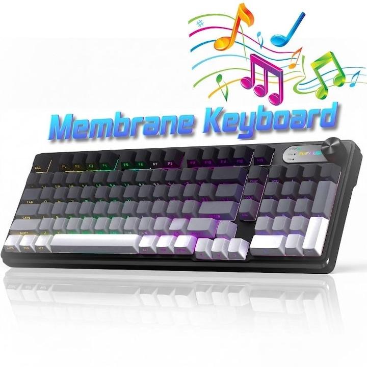Tastatură Wireless FURYCUBE Music, Neagră