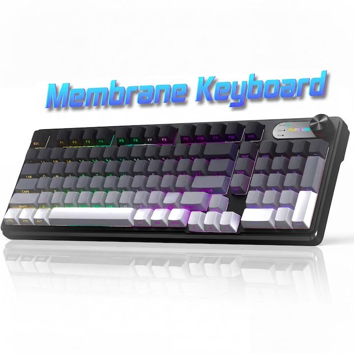 Tastatură Wireless FURYCUBE, Neagră