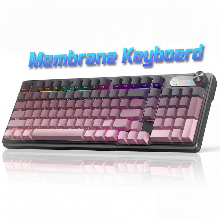 Tastatură Wireless FURYCUBE, Roz