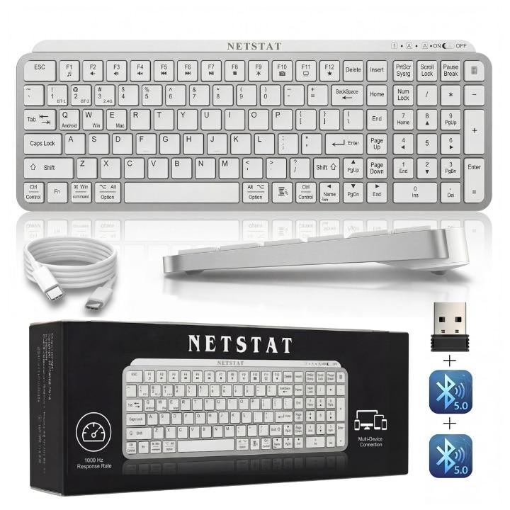 Tastatură NETSTAT One, Albă